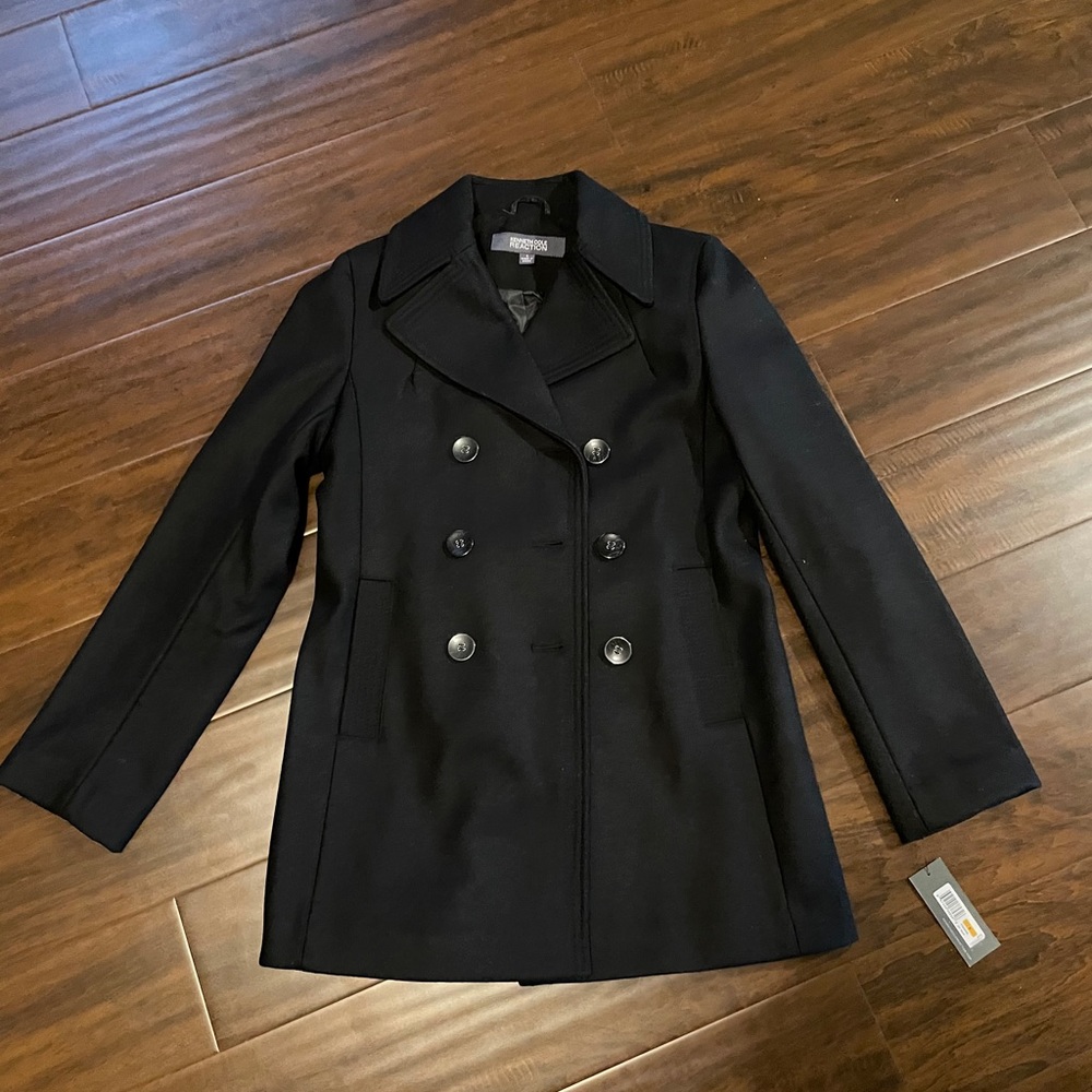 Kenneth Cole Reaction Wool-Blend Pea Coat